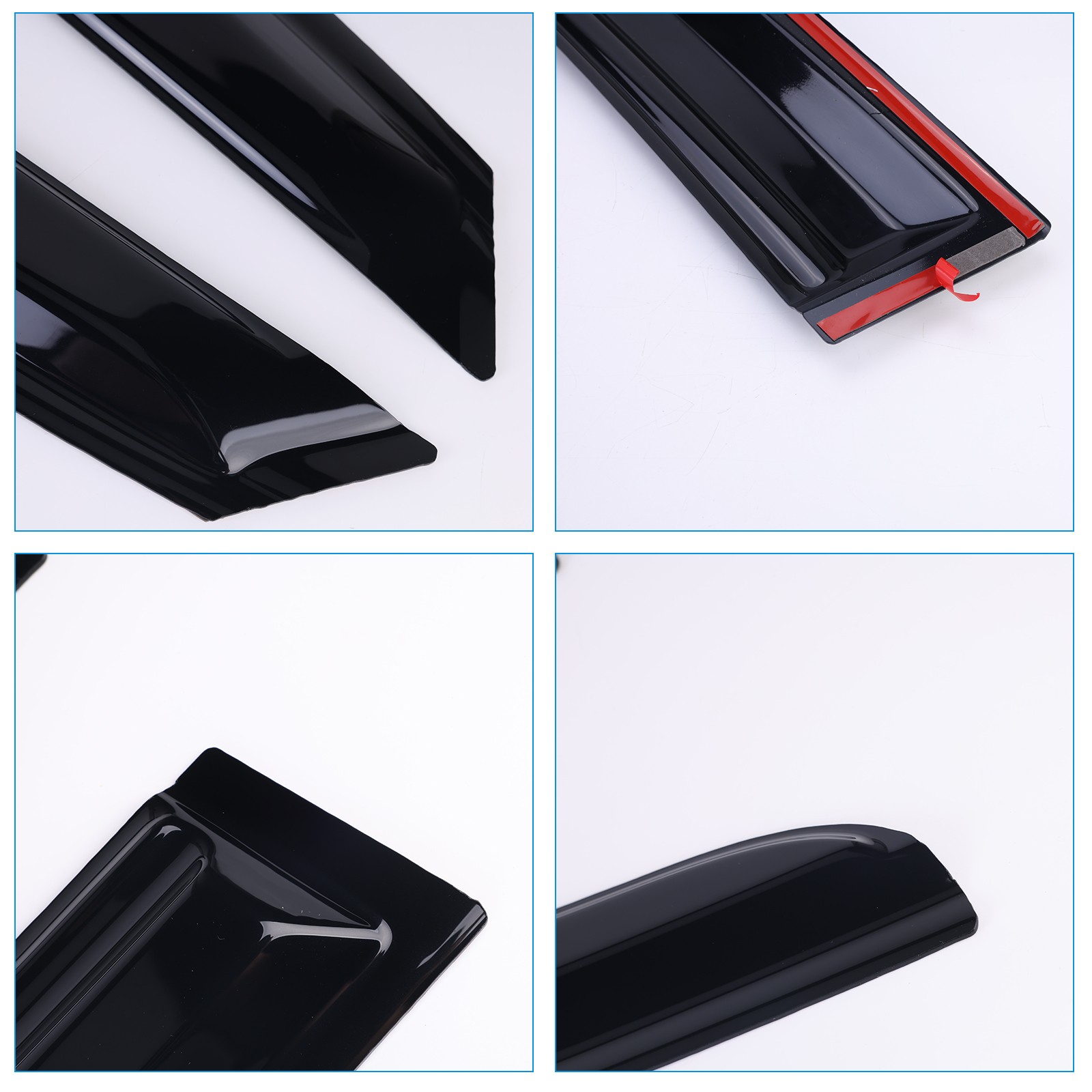 Mugen Style Window Visor For 22-25 Honda Civic Sedan Rain Guard Vent Deflector