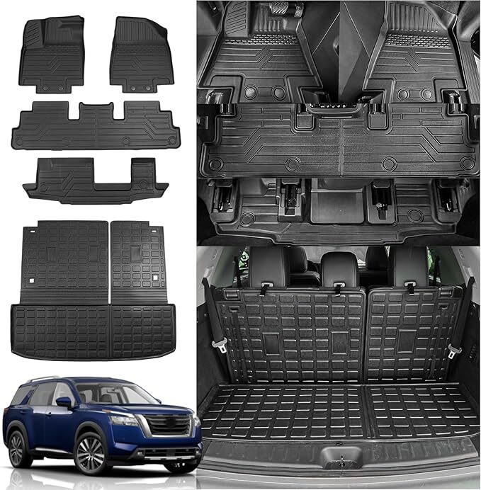 2nd Backrest Mats Rongtaod Floor Mats Compatible with 2022 2023 2024 Nissan