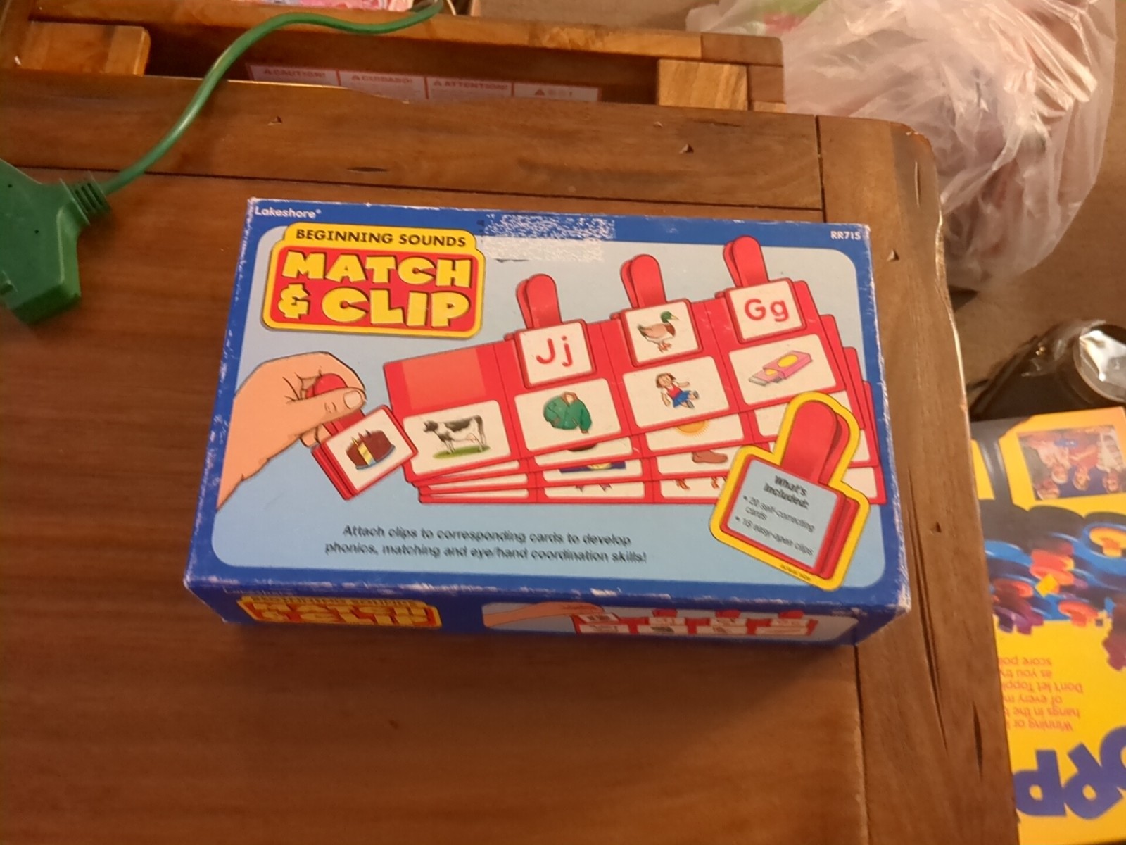 Lakeshore Match & Clip Beginning Sounds Reading Centers Complete Game Homeschool