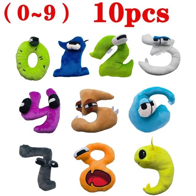 10PCS Number Lore Plush Doll Set 0-9 Stuffed Plush Toys Educational Gift