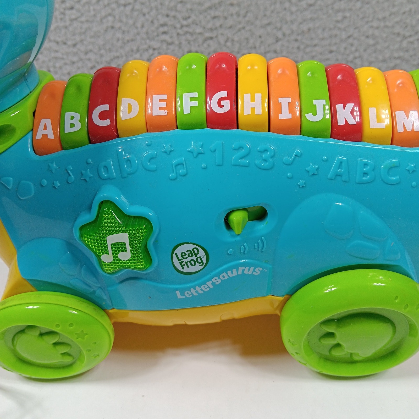 Leap Frog Pull Along Lettersaurus Learning Dinosaur Alphabet Counting Toy