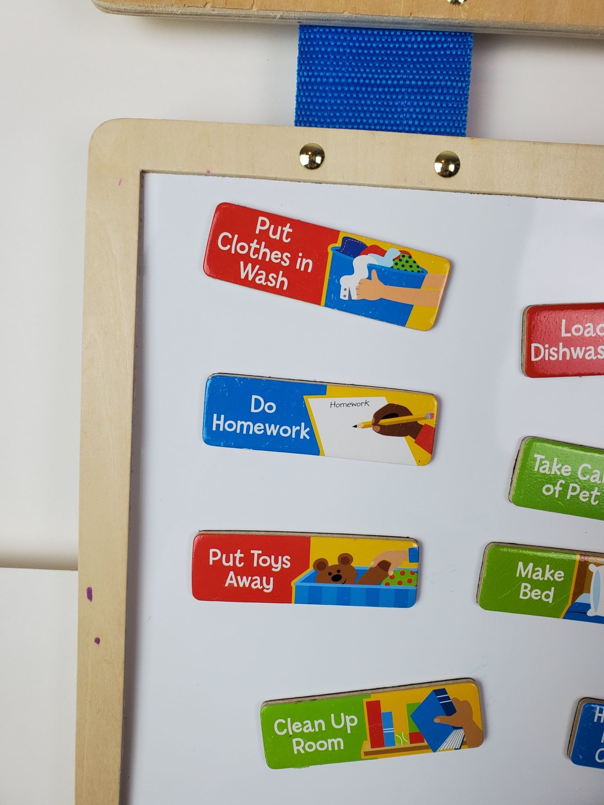 Melissa & Doug Magnetic Kids Chore Responsibility Chart Whiteboard GUC