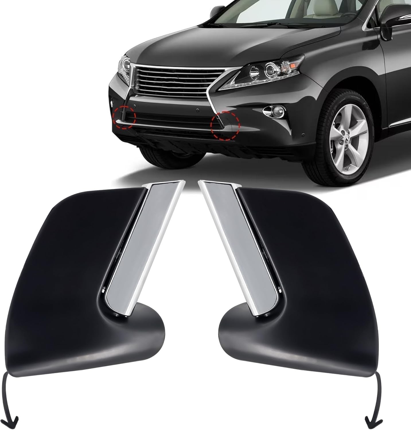 Left & Right Front Bumper Trim and Lower Towing Fits For Lexus RX350 / RX450H