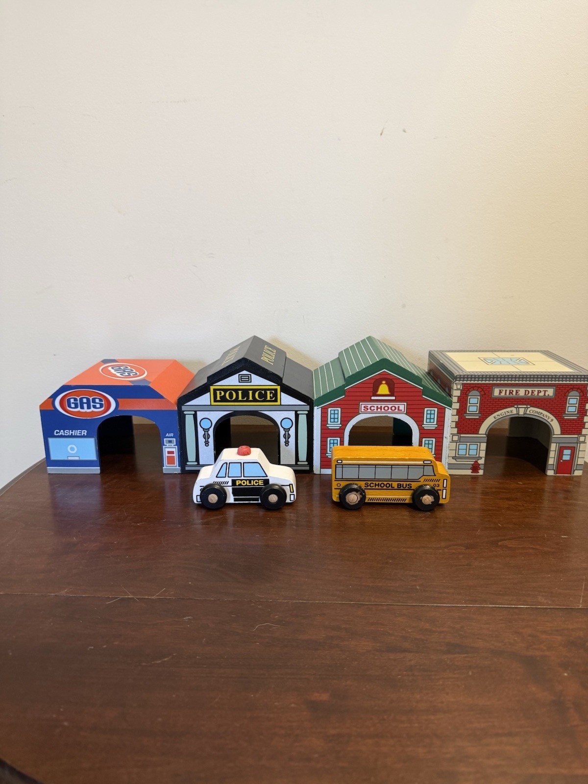 Lakeshore Learning Community Garage – Set of 6- school, police, post office, gas