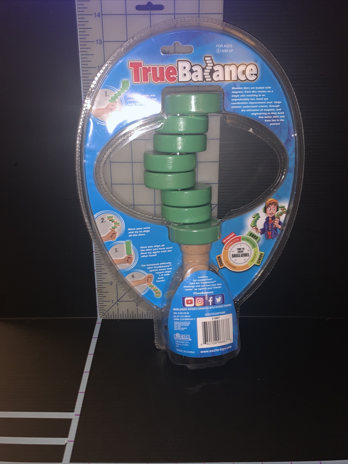 True Balance Coordination STEM Wooden Game Toy Green Fine Motor Skills By Excite