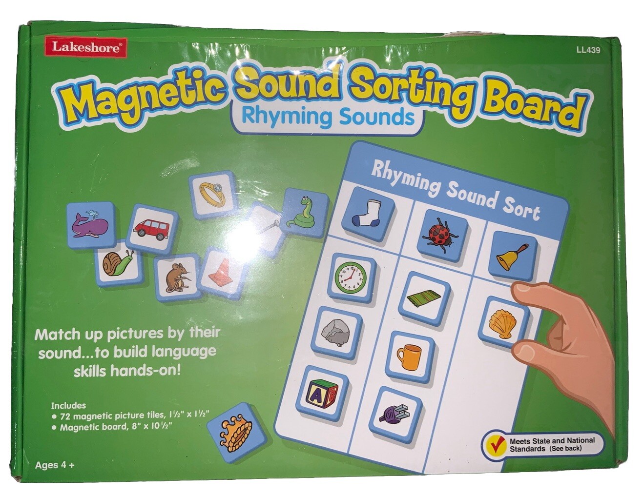 Rhyming Sounds Magnetic Sound Sorting Board by Lakeshore #LL439 NEW ages 4+