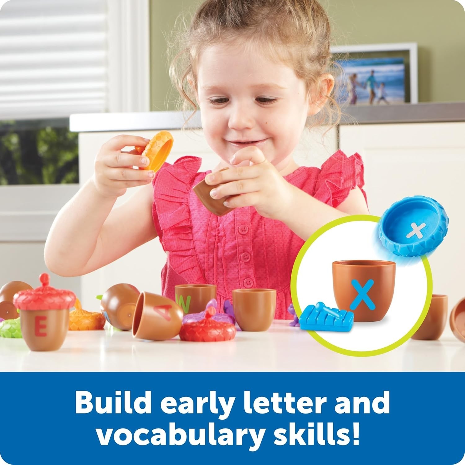 Alphabet Acorns Activity Set, Develops Letter Recognition, Educational Toys