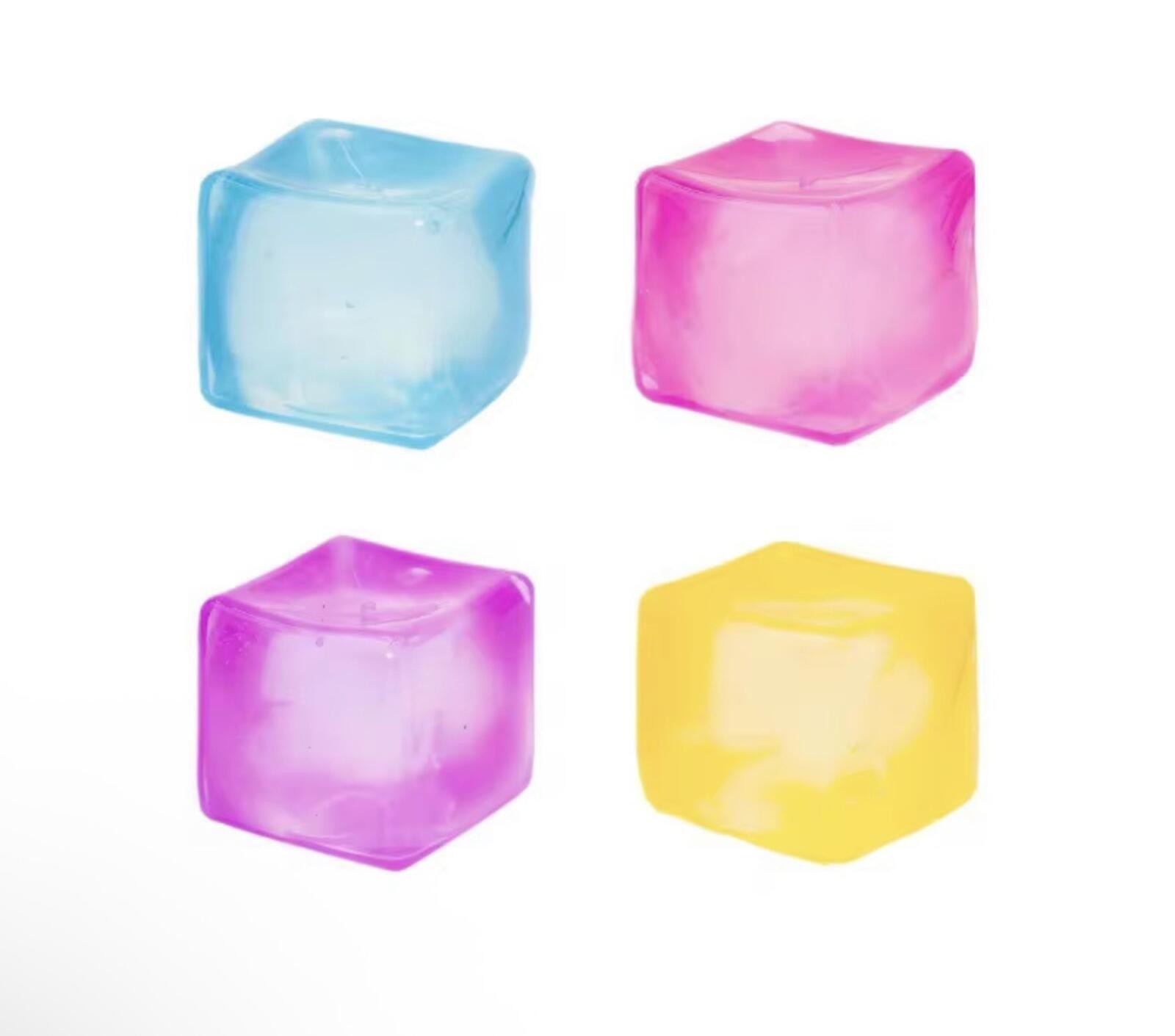LOT of 20 Cube Squeeze Ball Sensory Toy Blue, Purple, Pink & Orange 3+