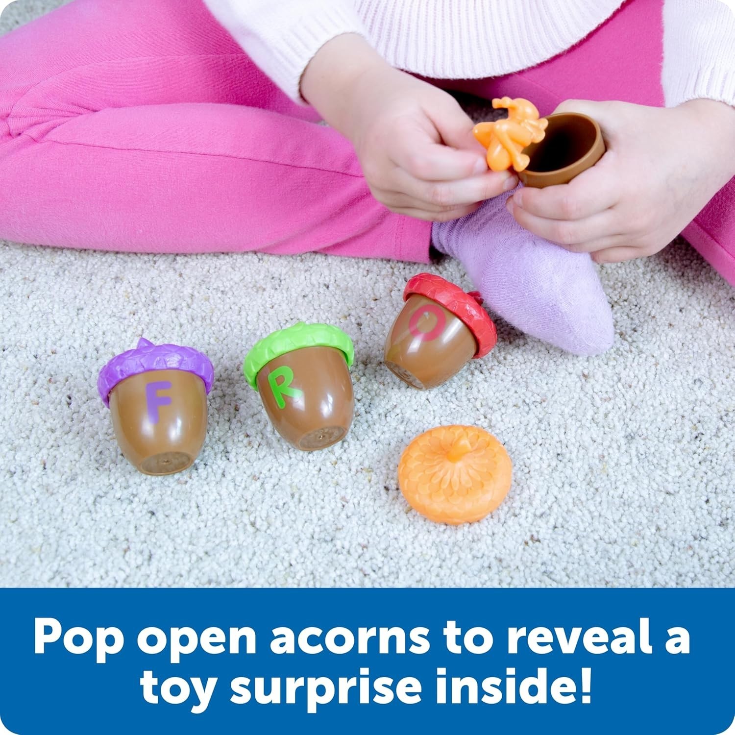 Alphabet Acorns Activity Set, Develops Letter Recognition, Educational Toys