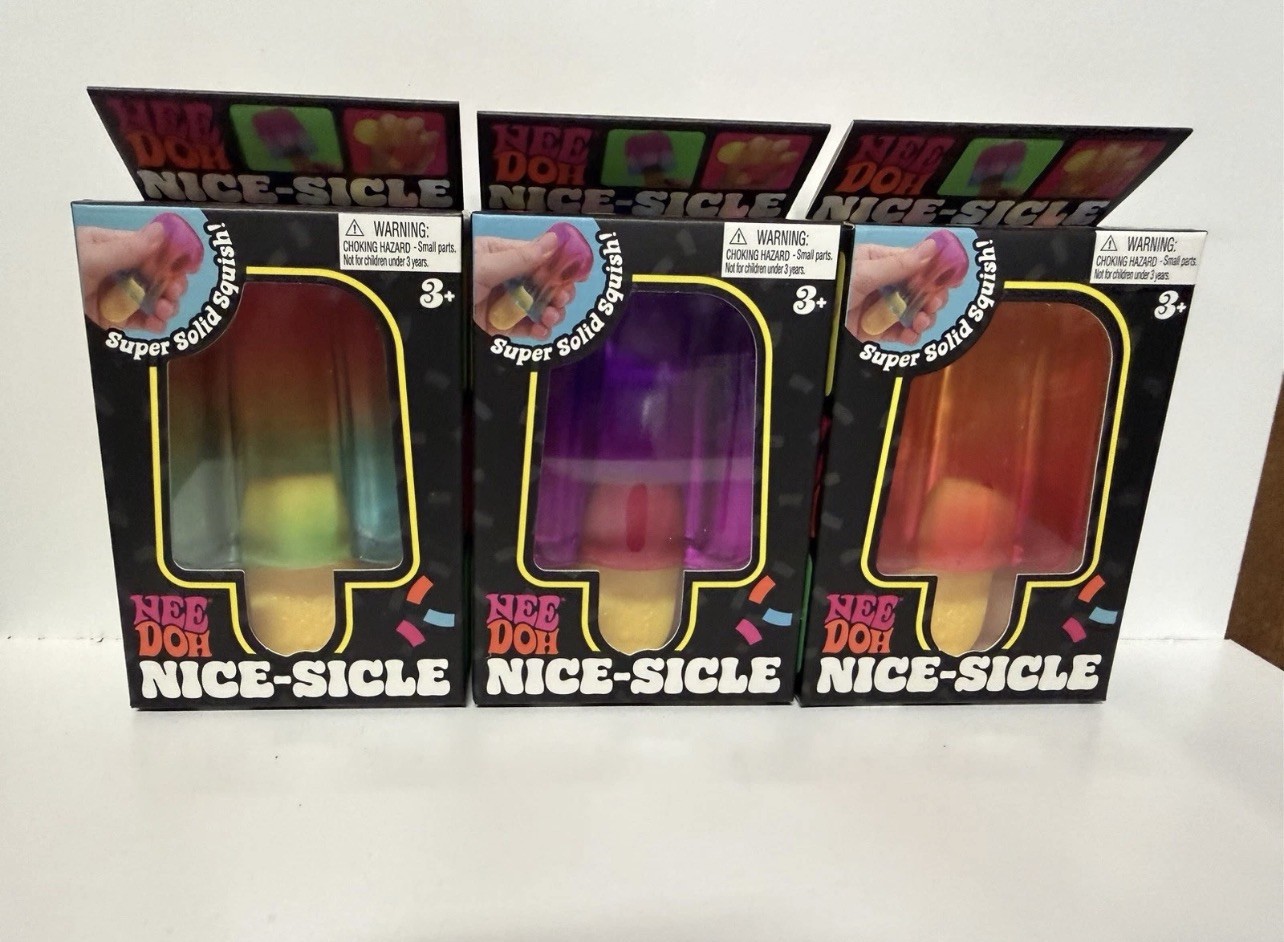 NeeDoh Nice-Sicle Ice Pop- Set of all 3 styles- RARE
