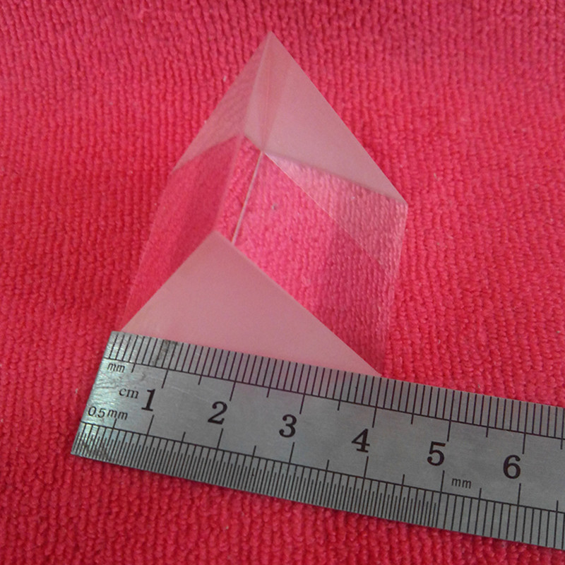 1PC 40x40mm K9 Equilateral Triple Triangular Prism for Spectrometer Research