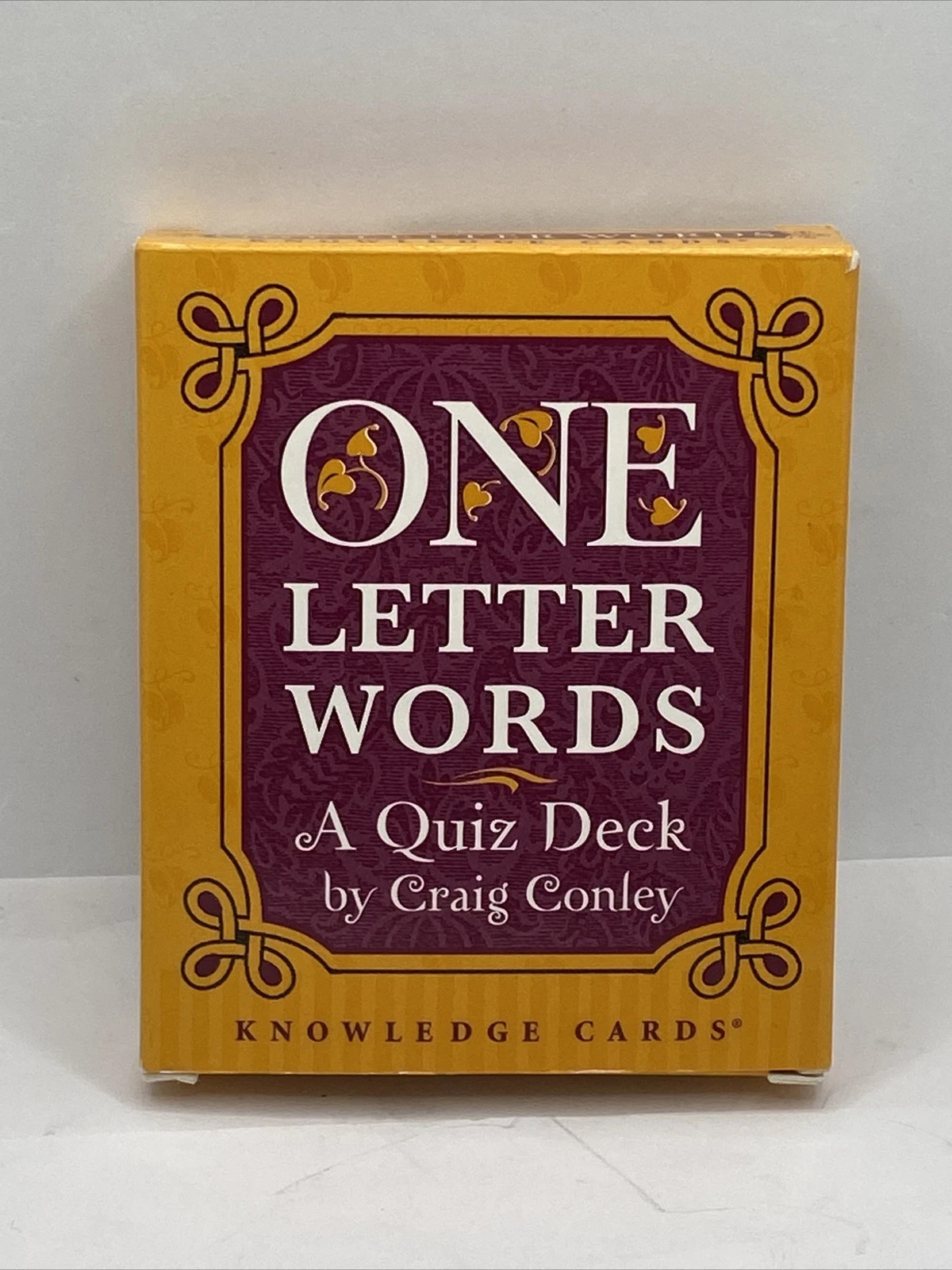One Letter Words a Quiz Deck Knowledge Cards by Craig Conley