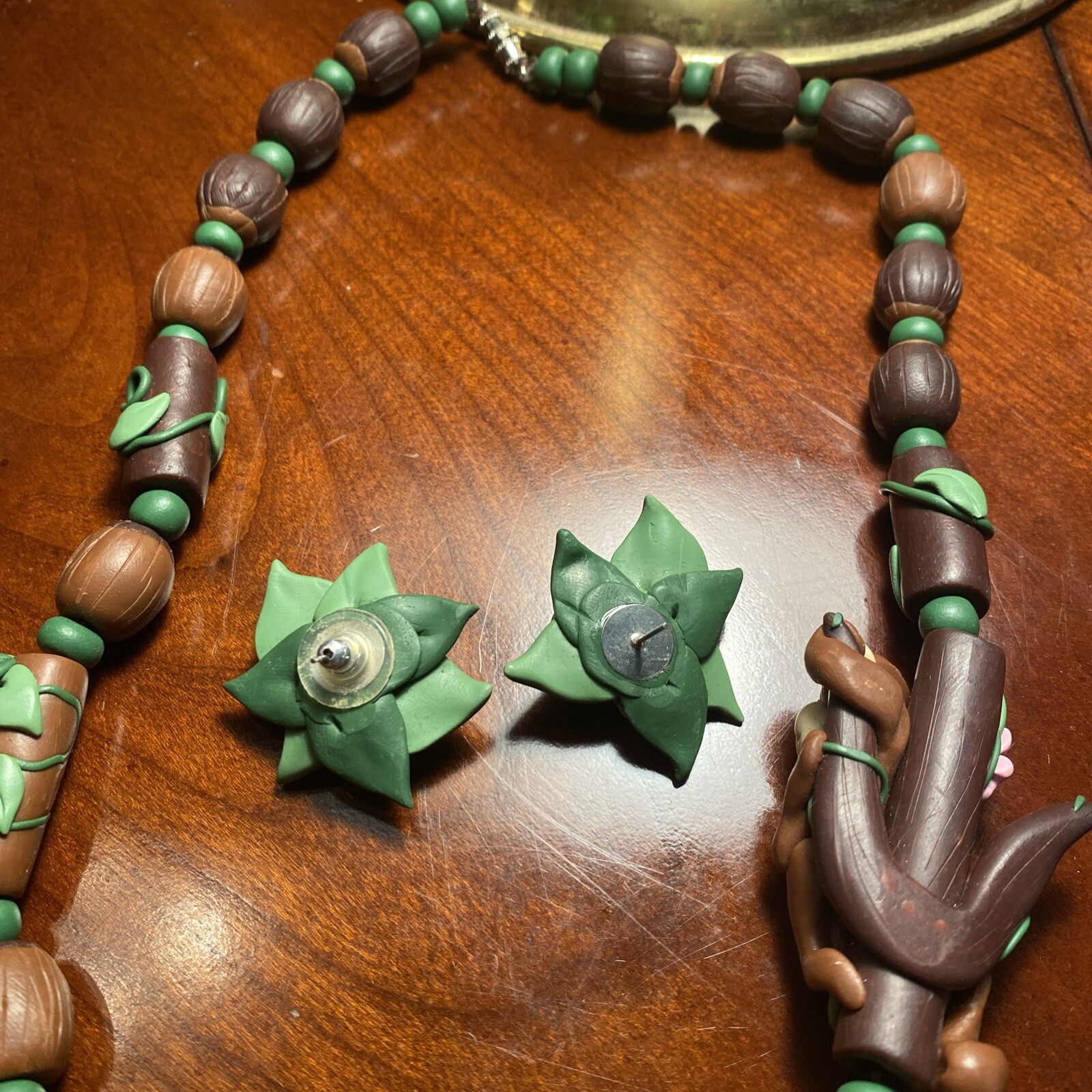 Monkey Necklace & Monkey Earrings