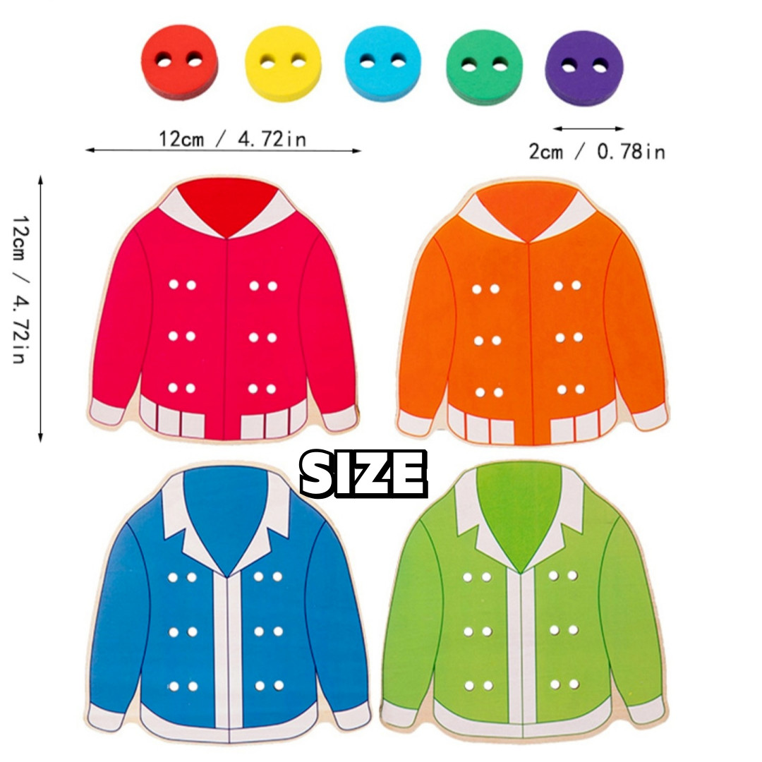 Clothes Threading Button Game Sewing Button Training Children Early Education