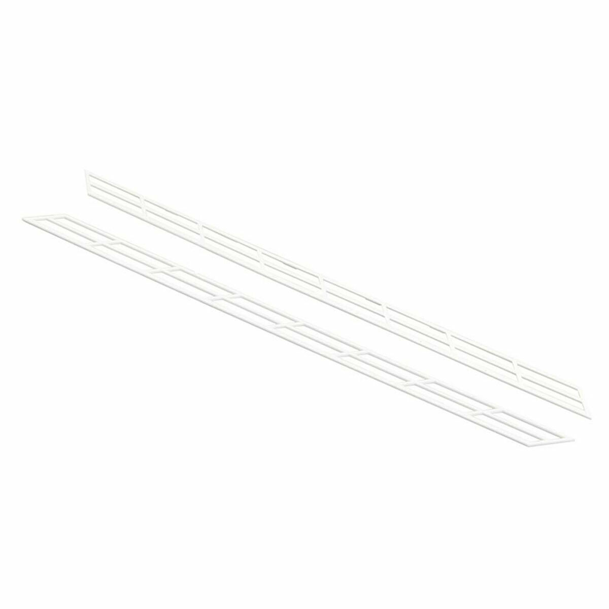 Plastruct 90692 SRS-4 HO Scale Stair Rails (2) White Styrene 24/64H x 3/4W x 6L