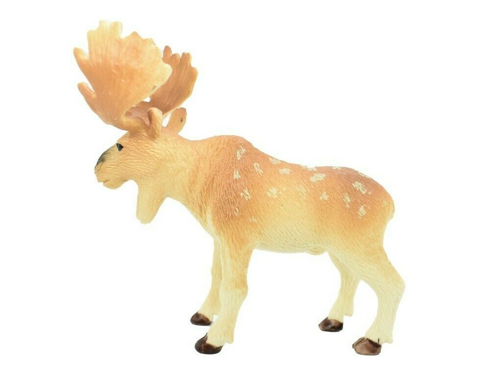 Moose Toy Model Plastic Replica Forest Animal, Kids Educational Gift 4.5″ OK09