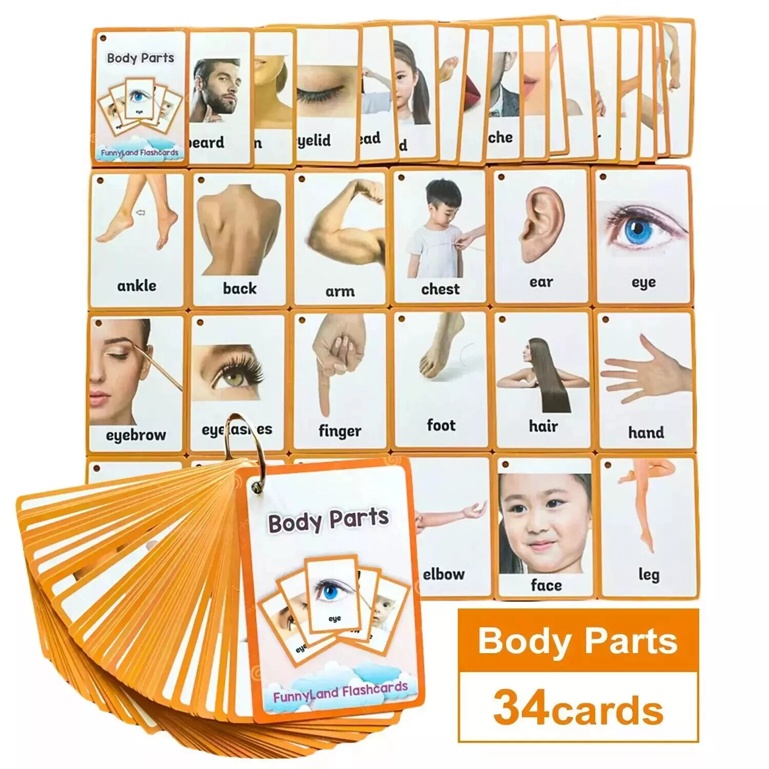 English Words Learning Flashcards for Kids 3-6 Years Reading Enlightenment Toys