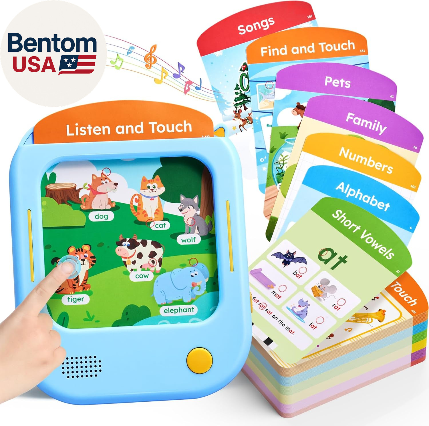 Kids Learning Tablet, Phonics Talking Flash Cards, Learn to Read with 156 Pages,