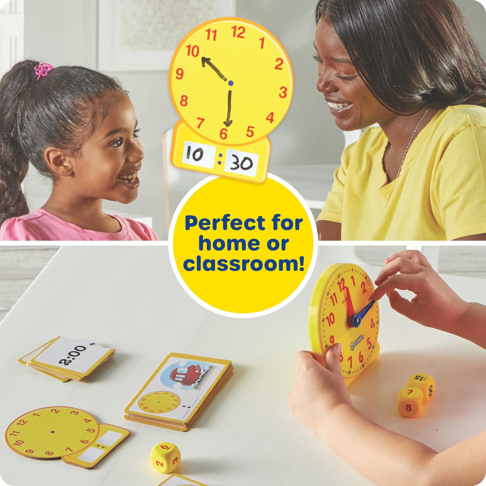 Learning Resources Time Activity Set – Kids Clock, Pack of 1, Multi