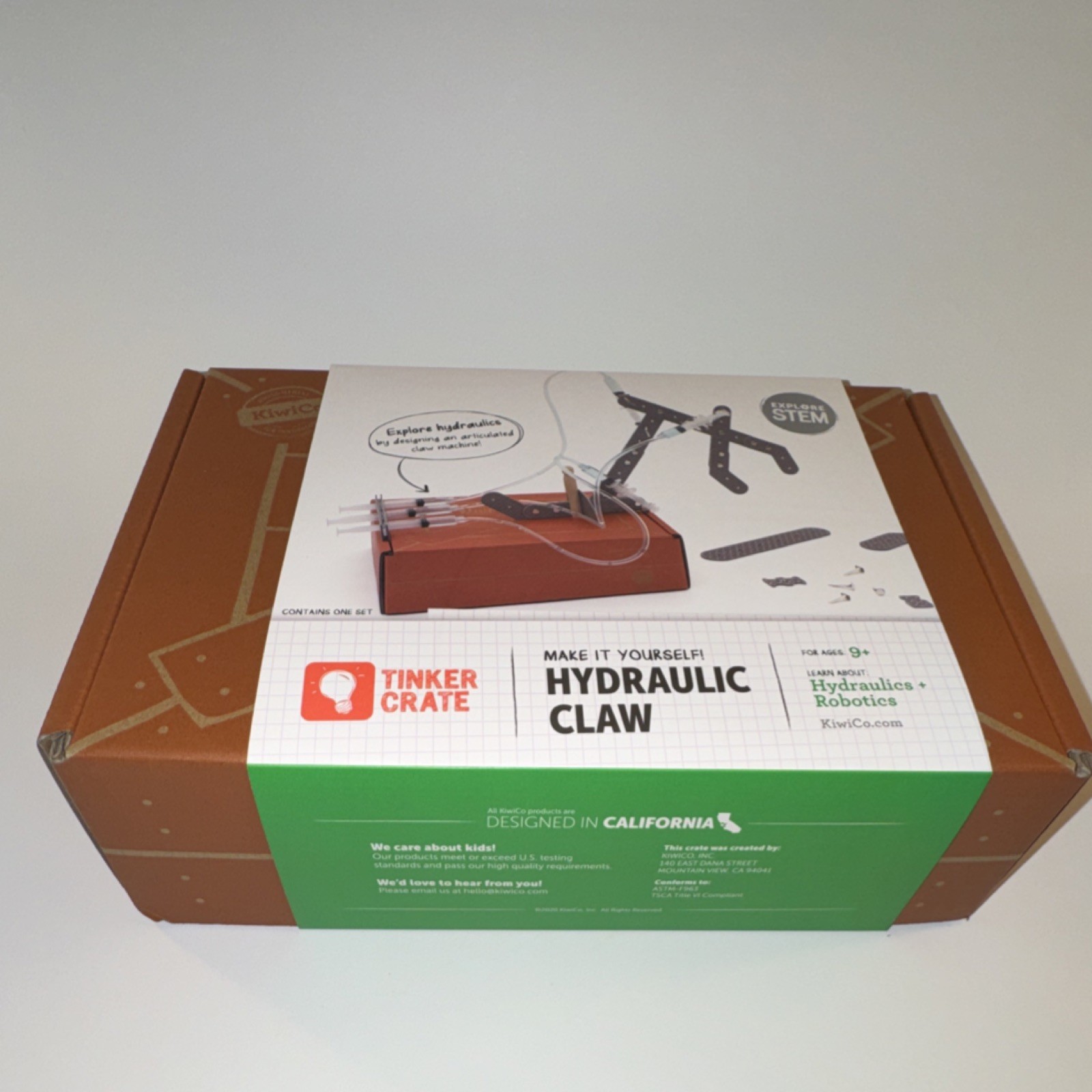 Hydraulic Claw STEM Educational Kit for Kids Science KiwiCo Tinker Crate