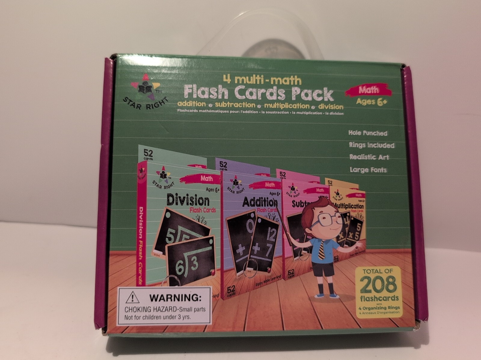 Star Right Math Flash Cards Set Addition Subtraction Division Multiplication3188