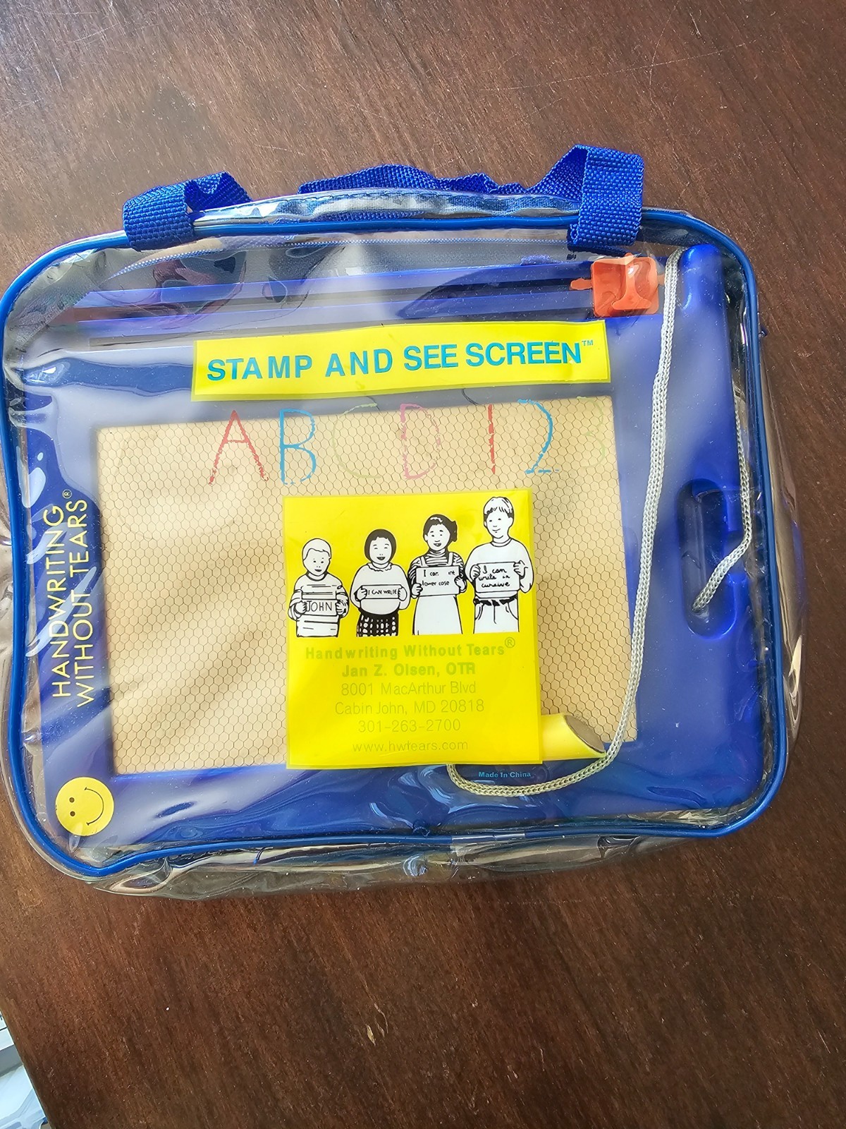 LEARNING Without Tears Stamp and See Screen Complete – Plastic Tote and Lid Too