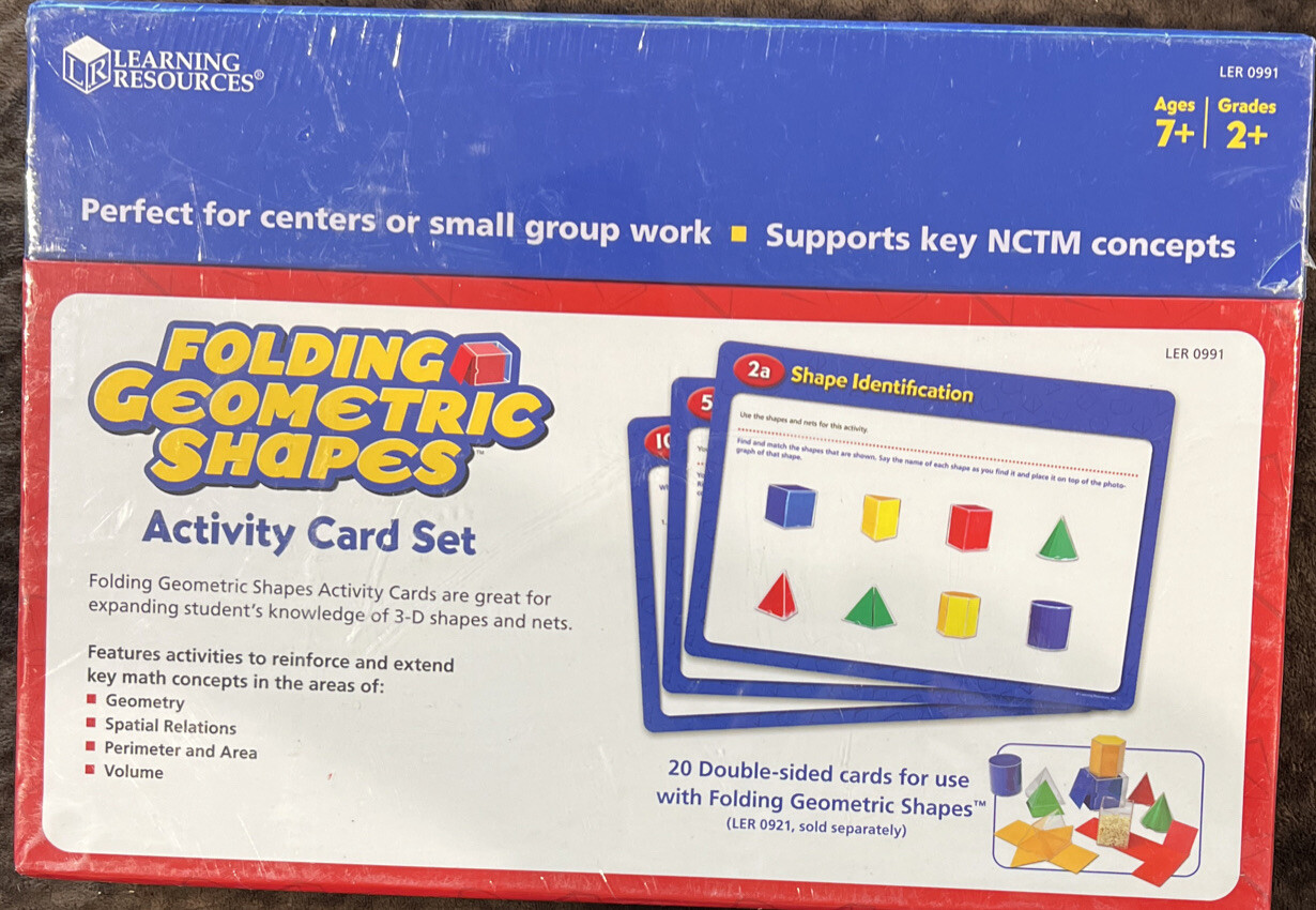 Learning Resources Folding Geometric Shapes 20 Piece Activity Set, Grade 2+