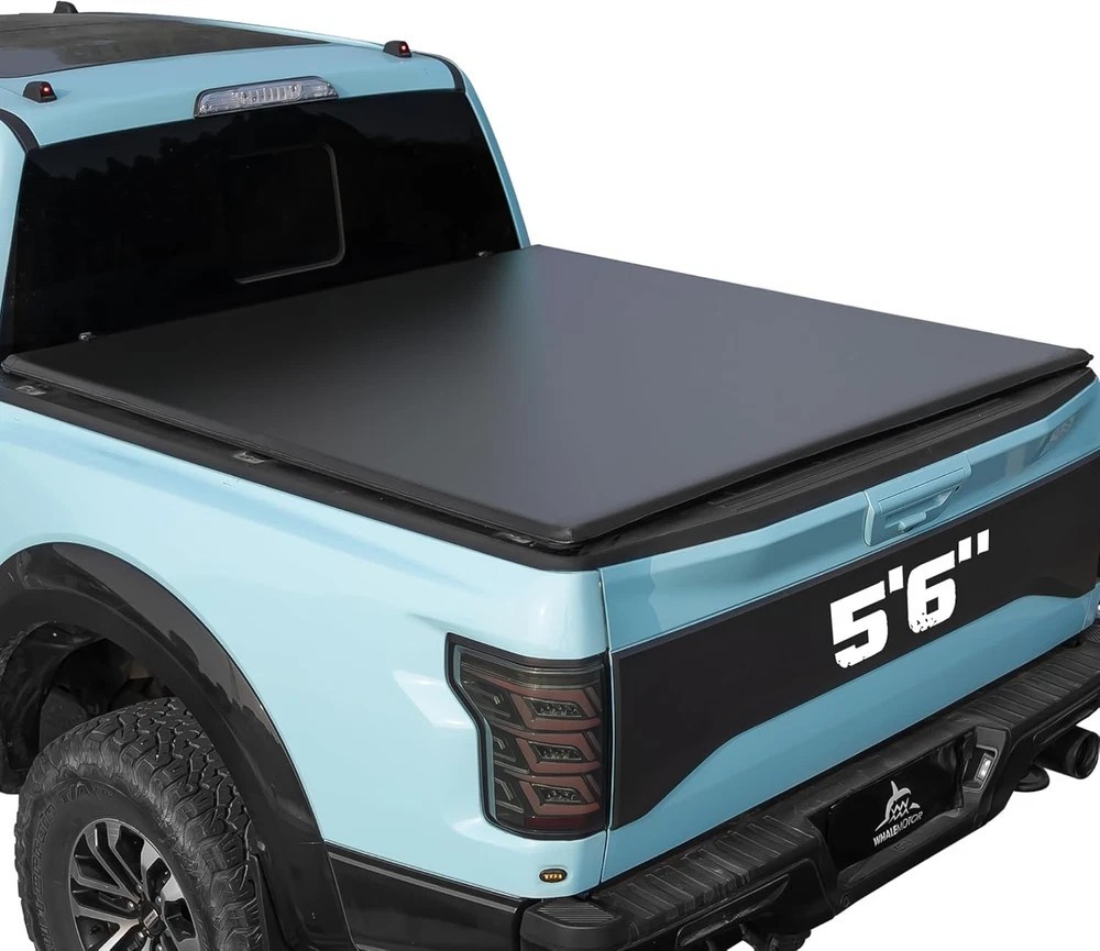 Truck Bed Tonneau Cover Compatible with Ford F150 F-150 2004-2014 5.5 ft Shor…