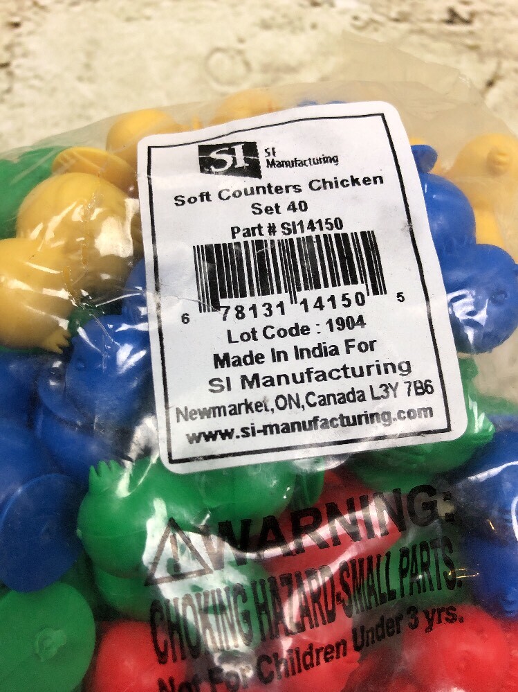 Soft Counting Chickens 4 Colors Educational Pre K – 2nd Grade Set Of 40
