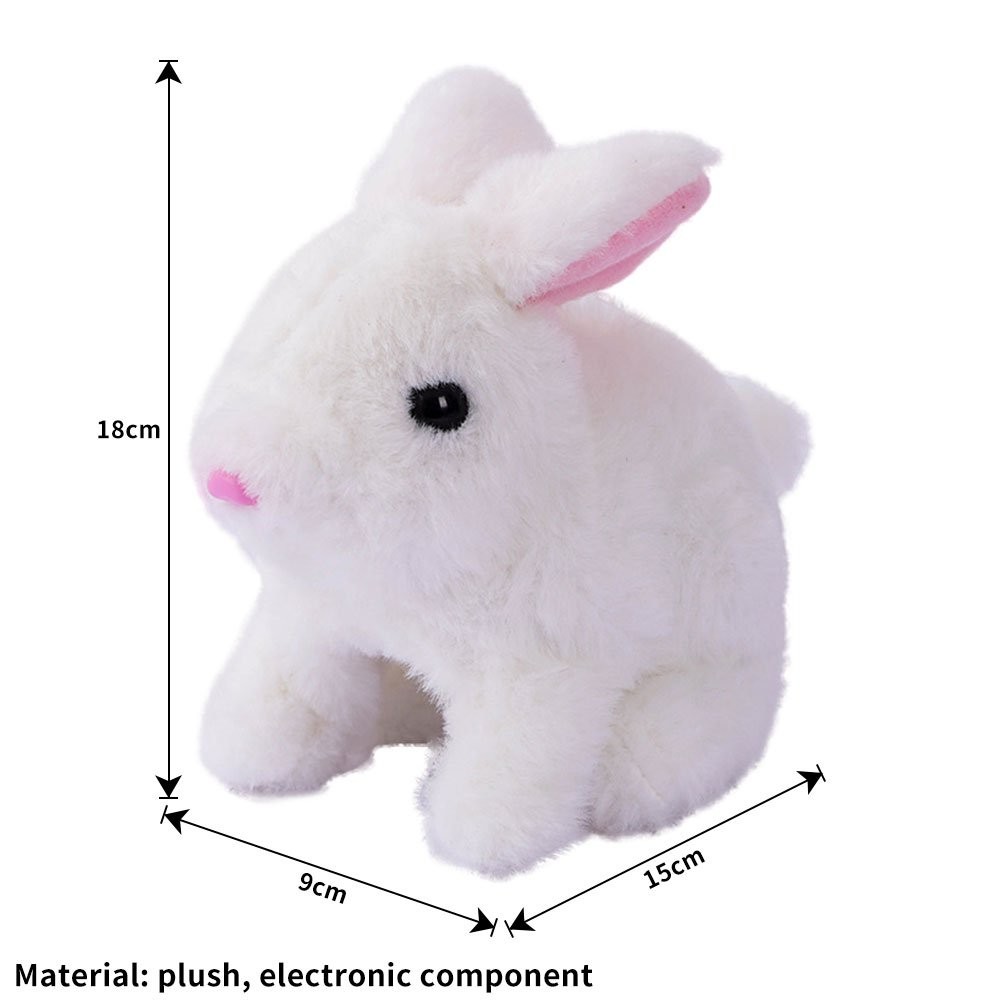 Rabbit Toy Hopping Jumping Interactive Walking Bunny Robot for Gift Toddlers US