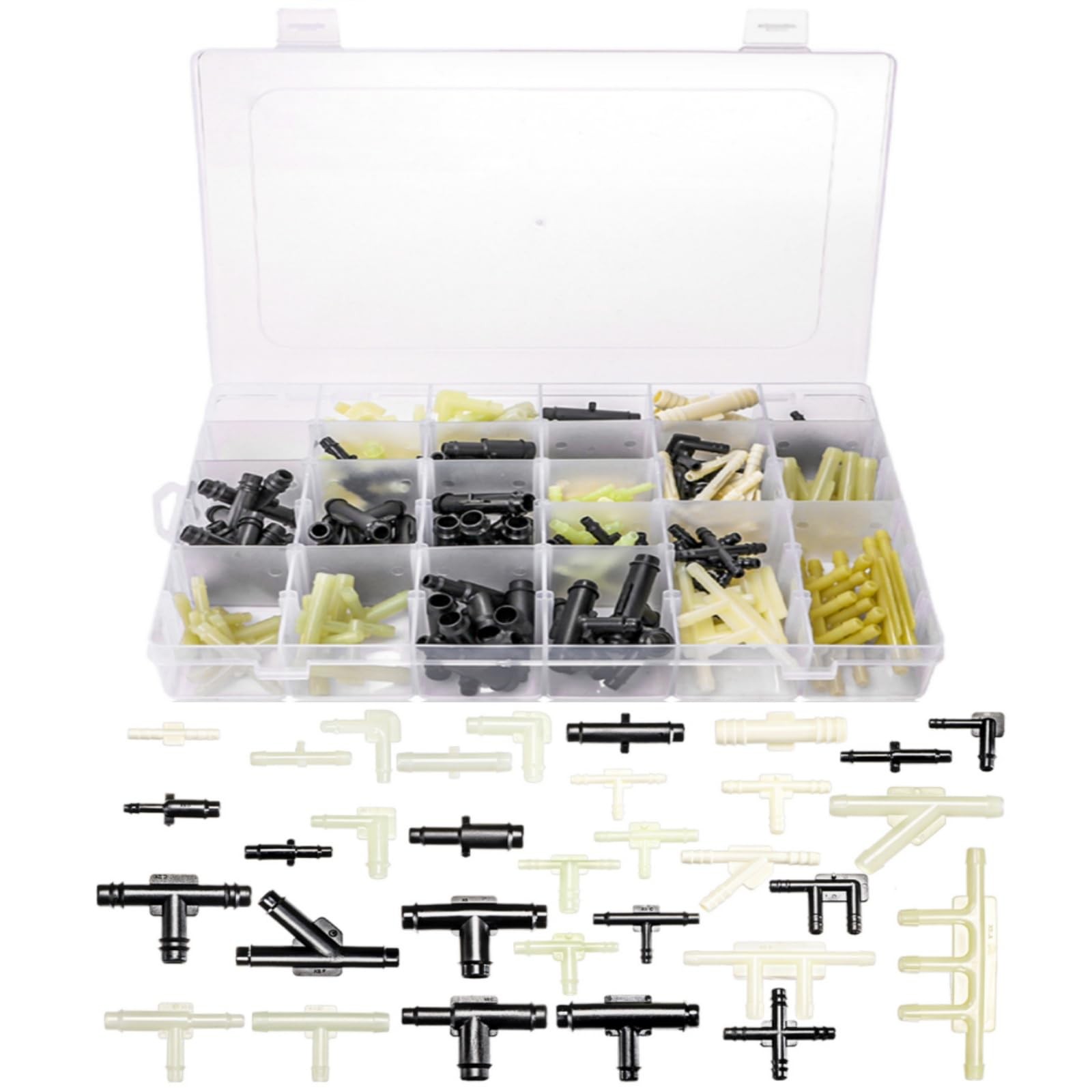 159 Pieces Vacuum Connector Assortment, 32 Sizes Automotive Vacuum Tee Connec…