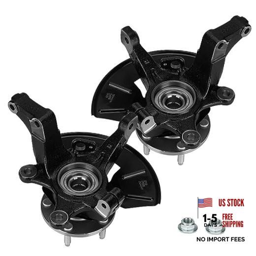 2PCS Front Steering Knuckle Wheel Bearing Hub Assembly for Front Left +Right