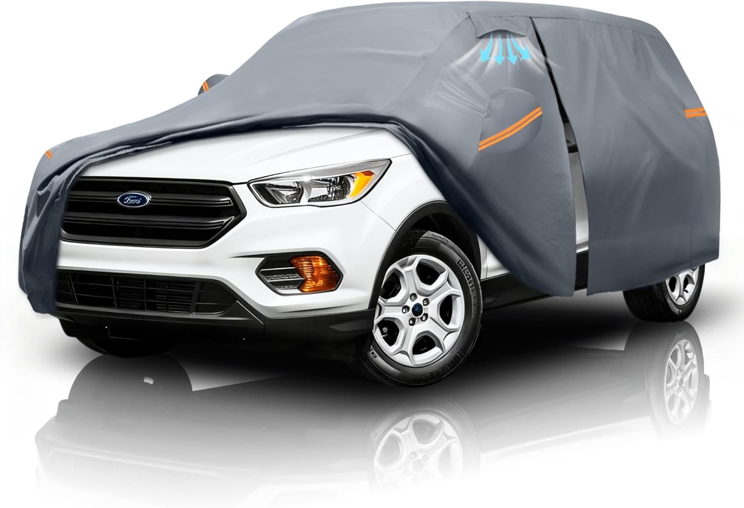 Waterproof Ford Escape(2000-2026) Car Cover with Breathable Vents, [2025 Upgrade