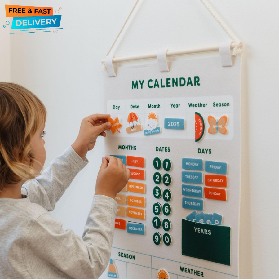 Beautiful Toddler and Kids Calendar – Perfect Homeschool Supplies with Months