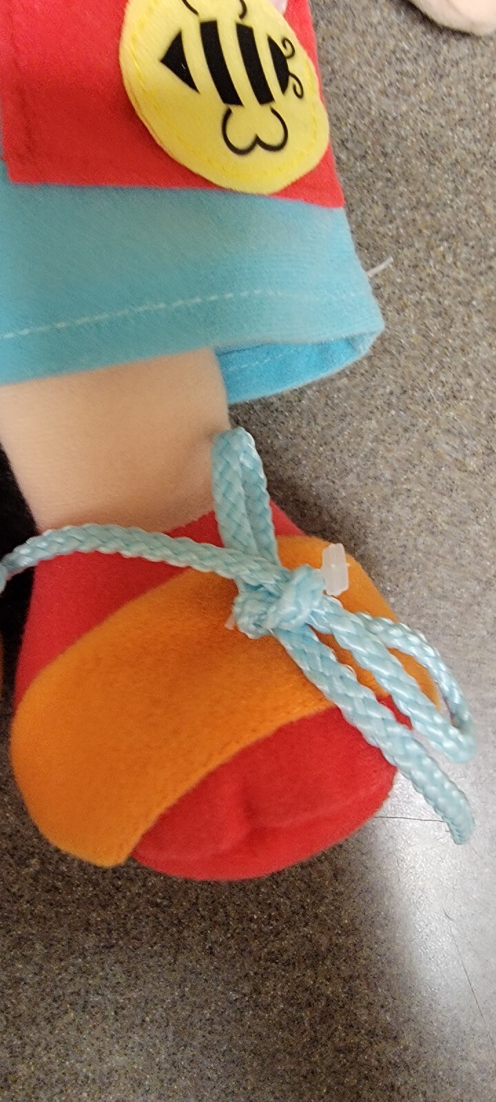 Spark Create 14″ Learning Buddy Plush Doll Sensory Fine Motor Skills Button Tie