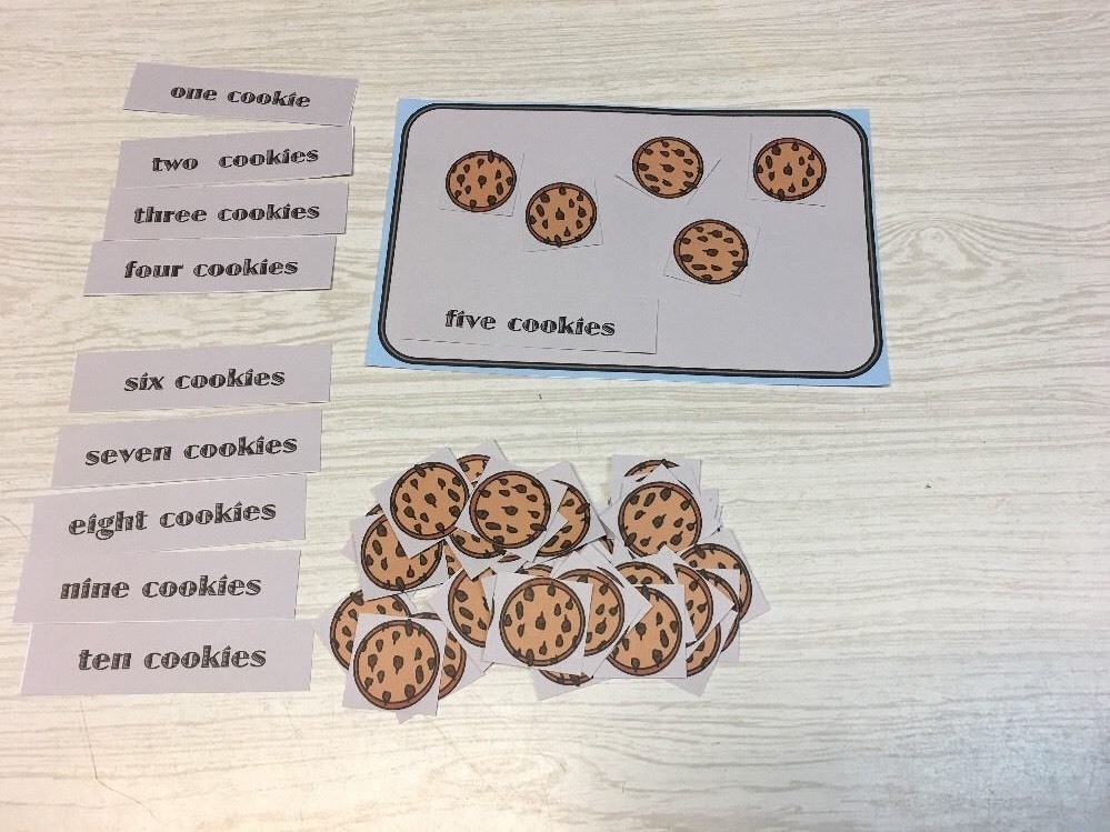Cookie Counting – Laminated Activity Set – Teaching Supplies