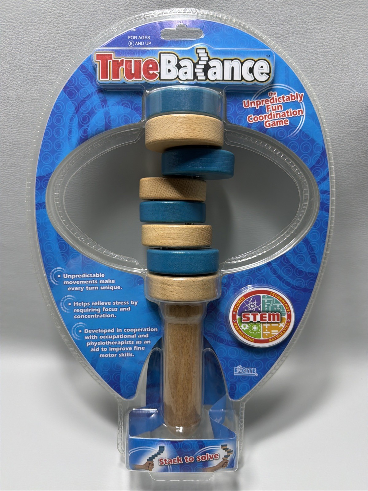 TrueBalance Coordination Game Balance Wood Toy for Adults and Kids STEM – New