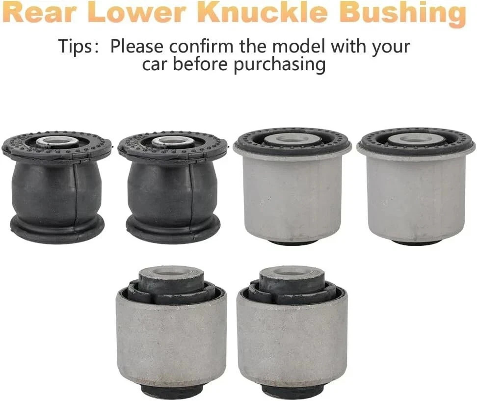 Rear Lower Control Arm Knuckle Bushing Kit Compatible with Honda Civic 2001-2005