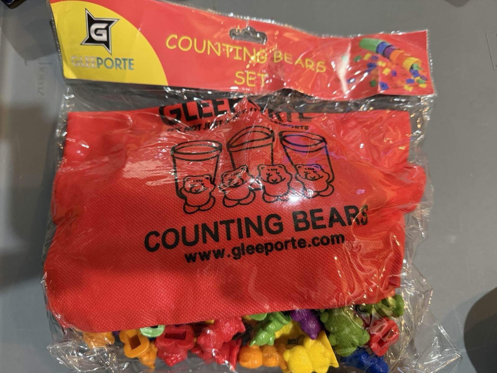 Rainbow Counting Bears w/ Matching Sorting Cups 67 Pcs Set + Storage Bag