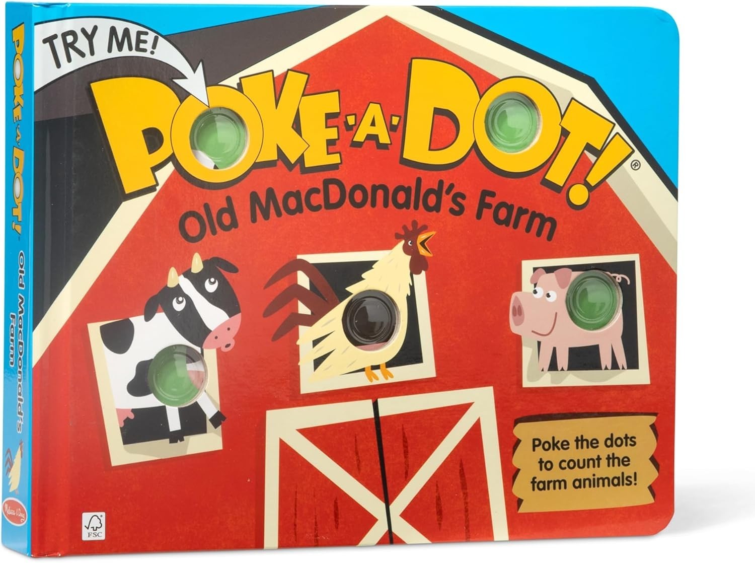 NEW Melissa and Doug Poke a Dot Old MacDonald’s Farm Interactive Board Book Toy