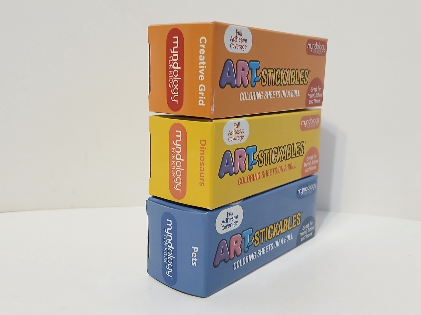 Art Stickables – Coloring Sheets on a Roll (Lot of 3 Full Adhesive) NEW For Kids