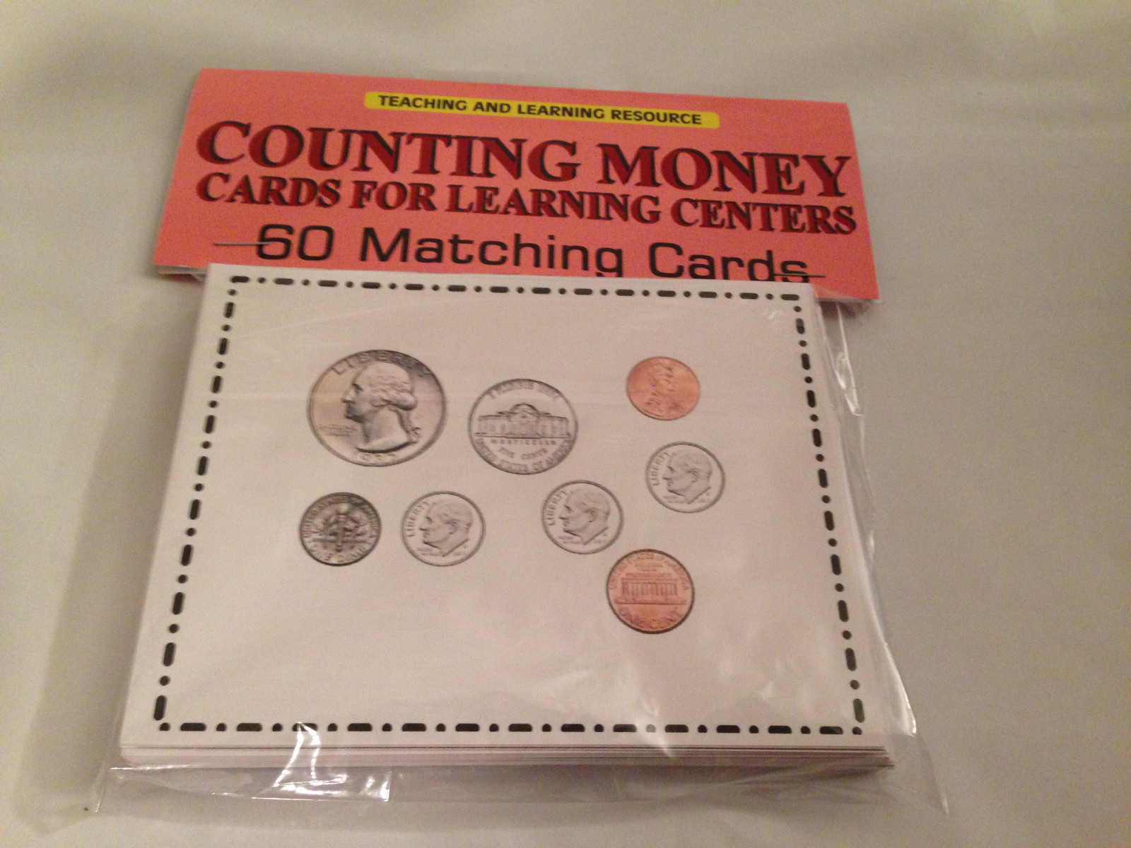 Counting Money – Cards for Learning Center 60 Cards- math money Teaching supplie