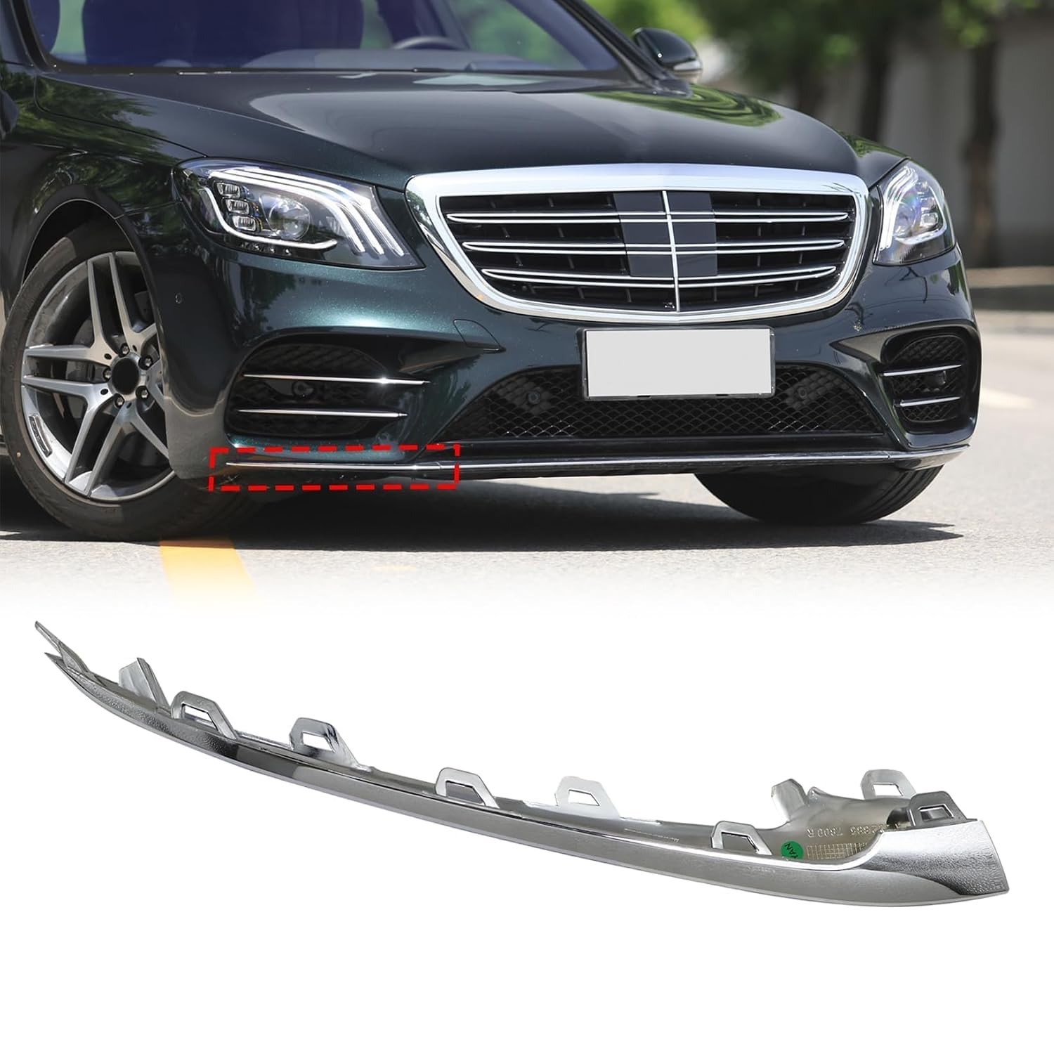 Chrome Front Bumper Lip Trim Molding Right Passenger Side Compatible NLQR