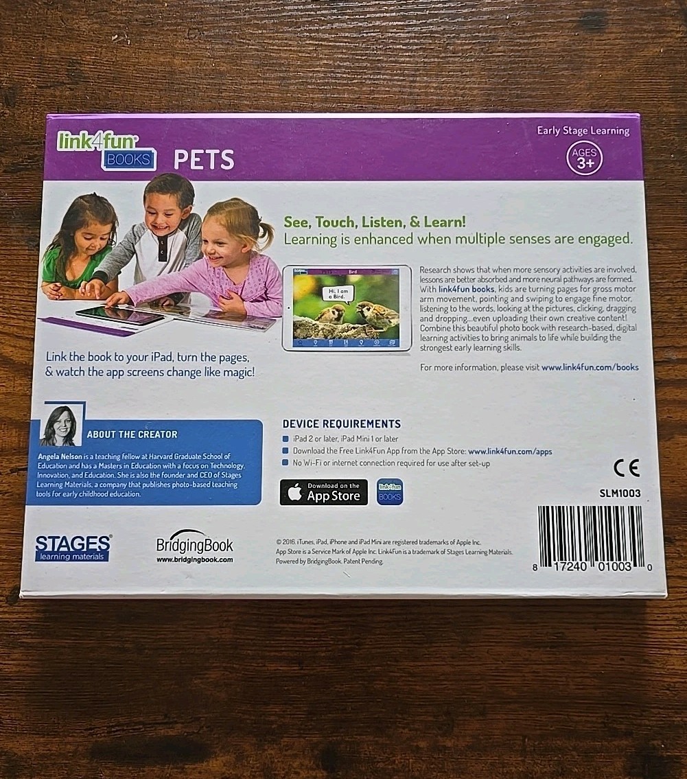 Link4fun Books “Pets” By Bridging Book Hardcover Interactive Book For iPads(A5)