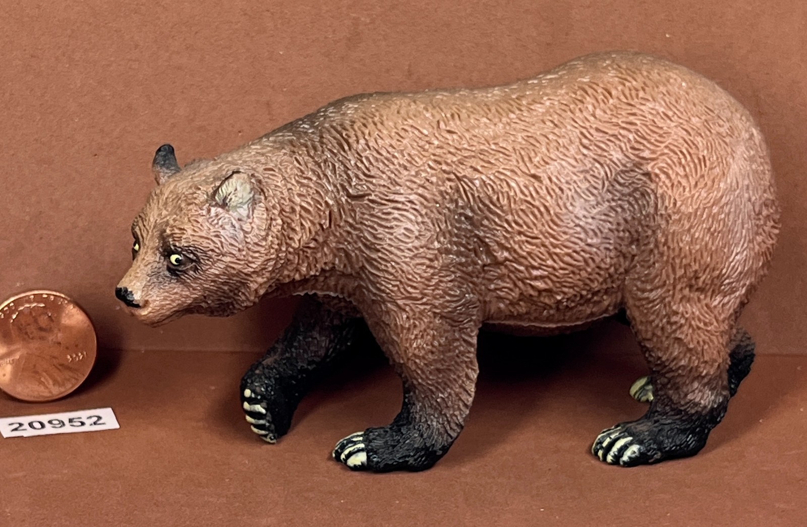 Grizzly Bear FIgure Museum Quality RESIN Replica Hand Painted 4″