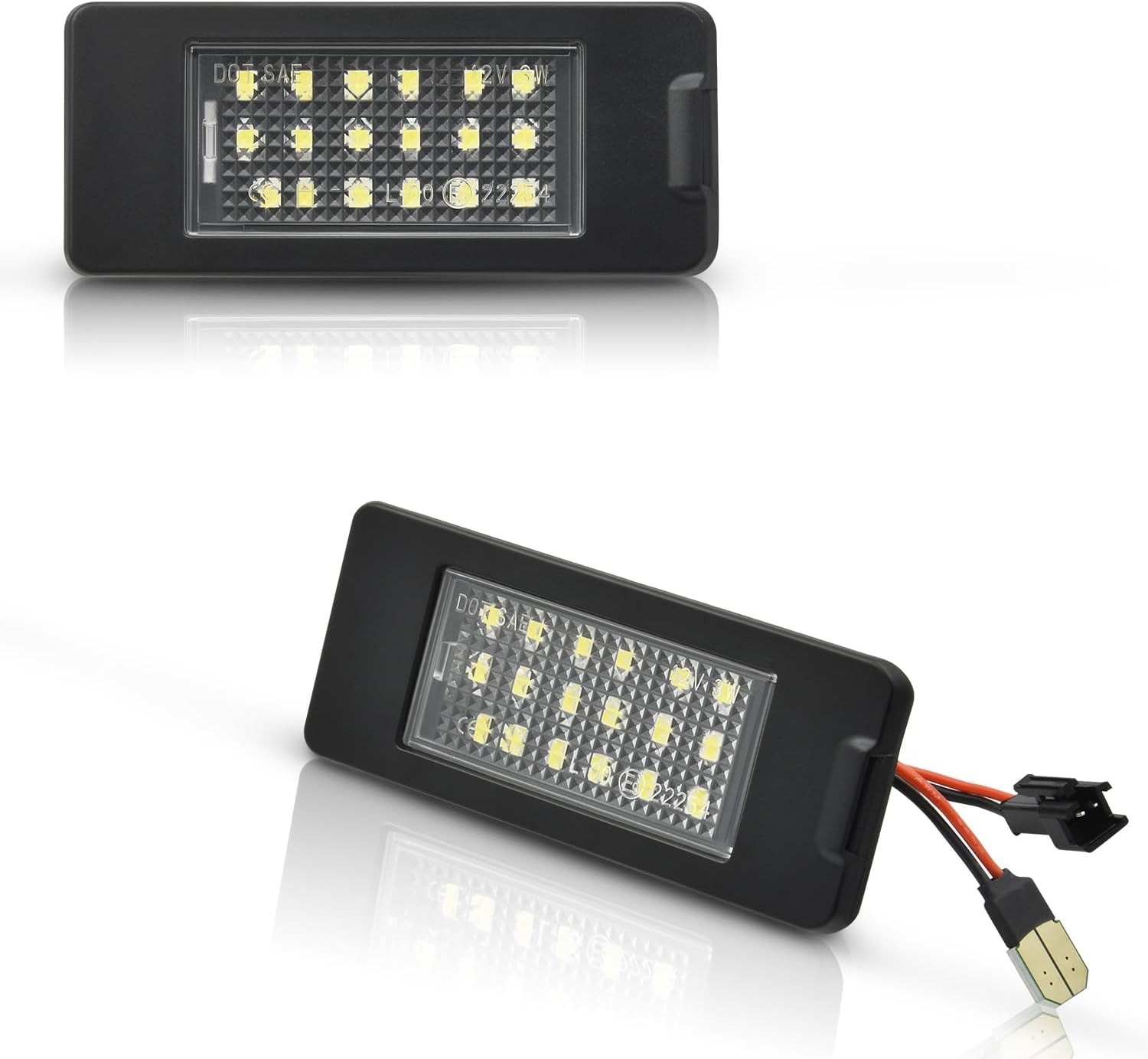 LED License Plate Lights Bright White Tag Lamp Assembly Replacement Compatible w