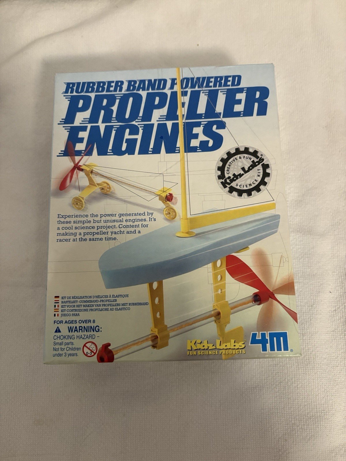 Kidz Labs Build Your Own Rubber Band Propelled Engine Kit New Sealed NIP