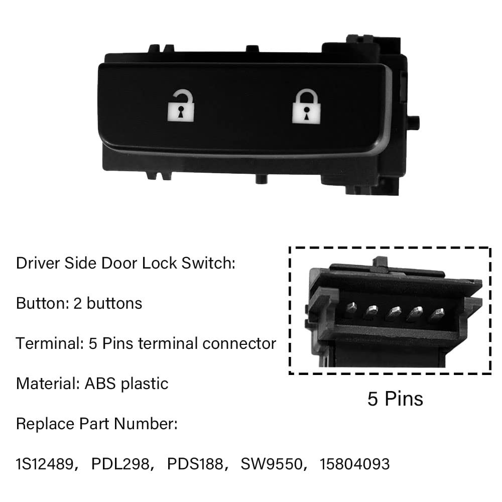 Power Window Door Lock Mirror Control Switch Fits for 2007-2013 Chevy Silverado