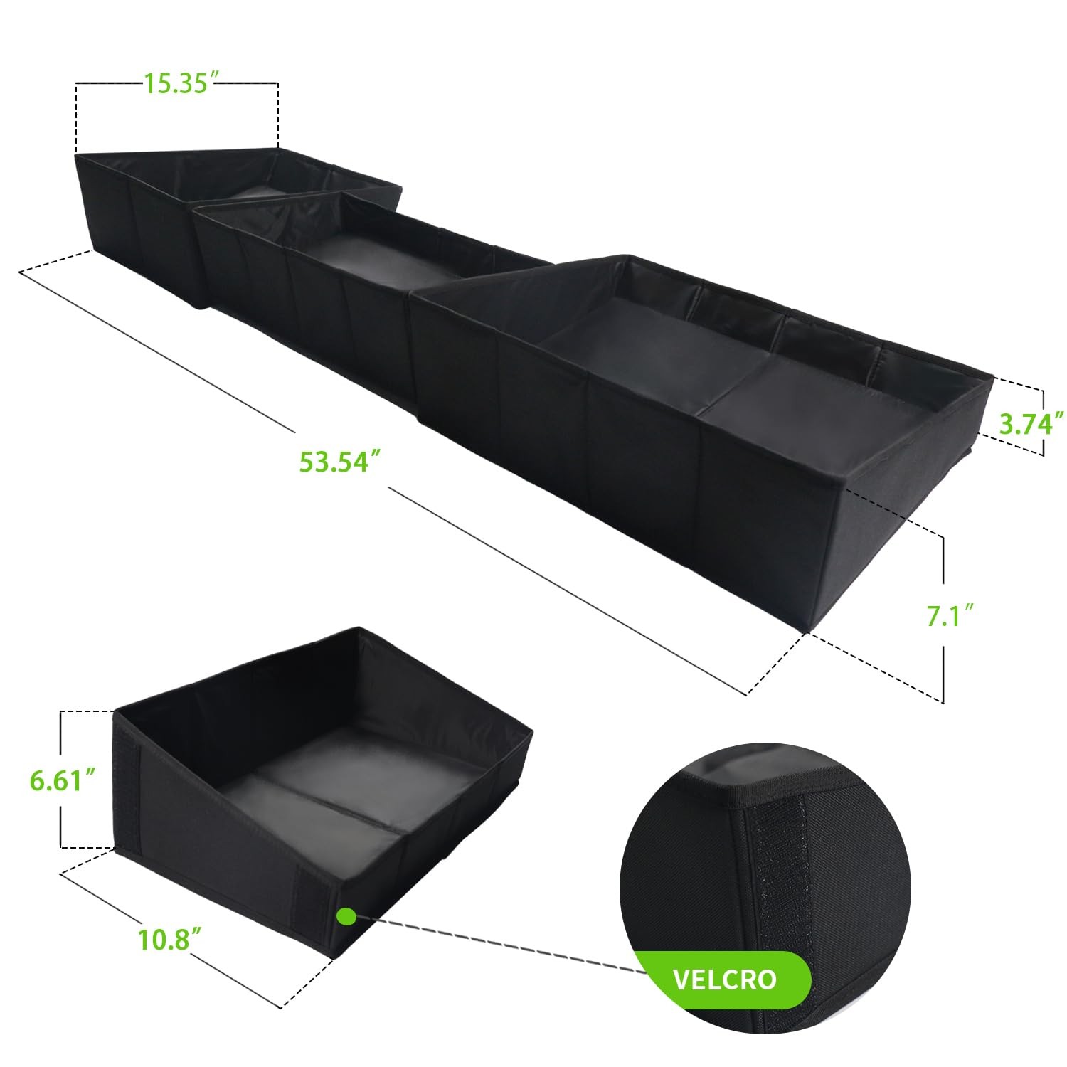 Liizoo Under Seat Storage Box Compatible with Chevy Silverado/GMC Black