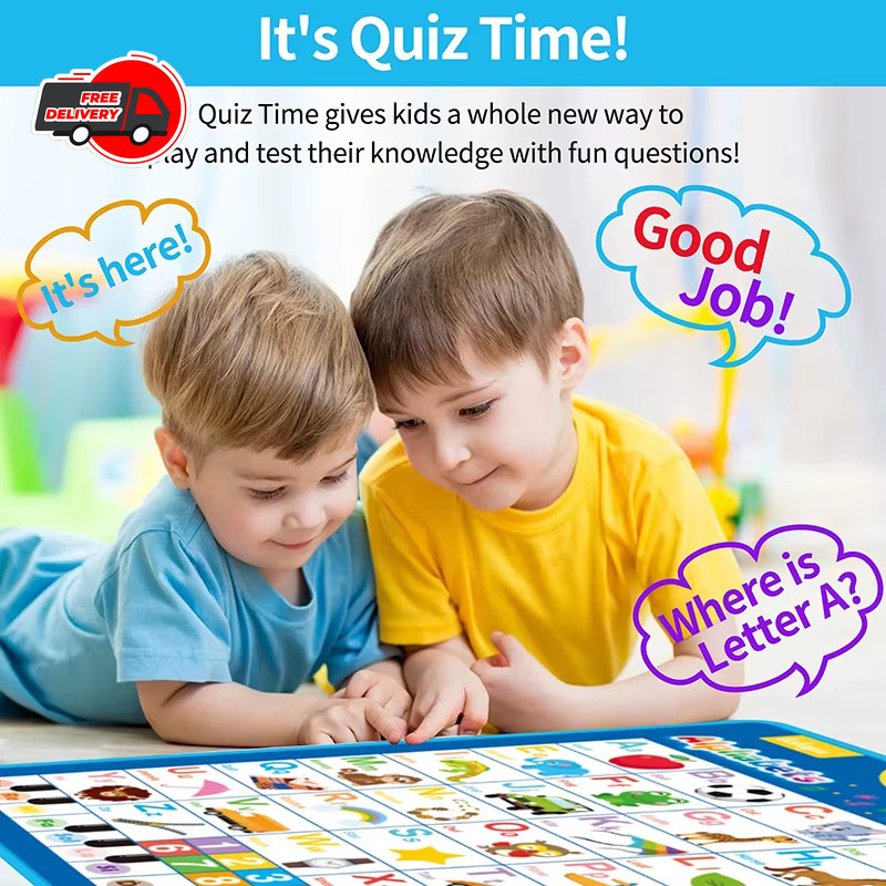 Talking Alphabet Wall Chart Kids Educational Toy ABC 123 Music Learning